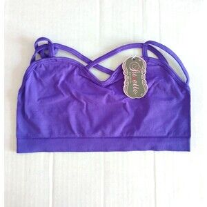 2PK Suzette Collection Purple Strapless Tube Top Seamless Bralette Light Control